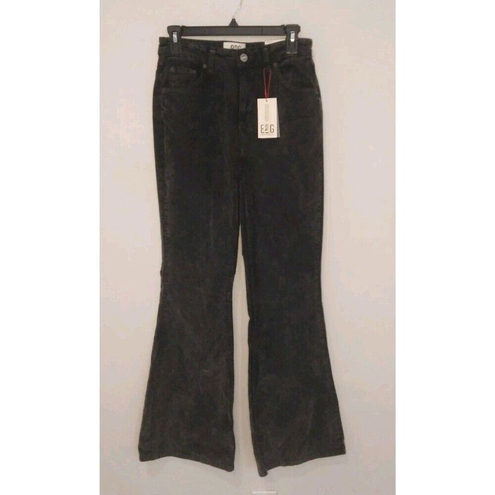 Bdg Dark Gray Corduroy Flared Leg Pantshippi Boho Size 28 Nwt